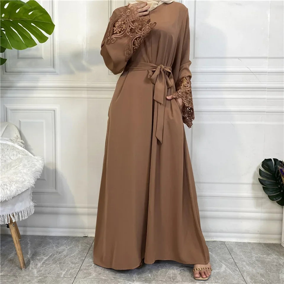 Kimono Abaya Marron Clair Stylé tendance