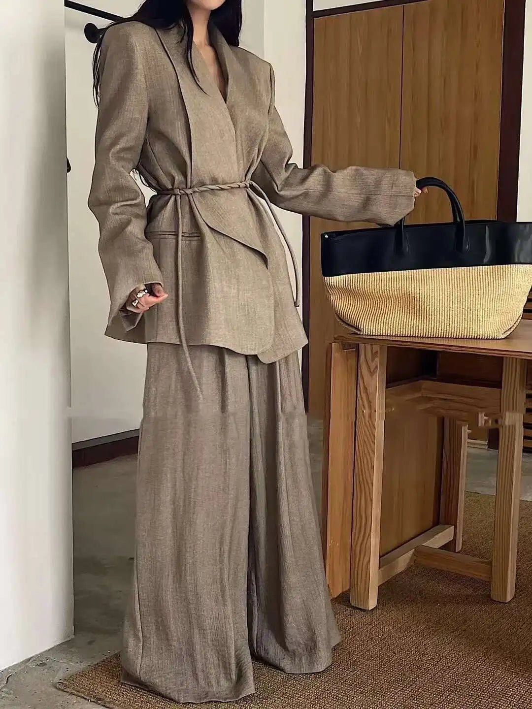 Ensemble Kimono Beige Ample Stylé