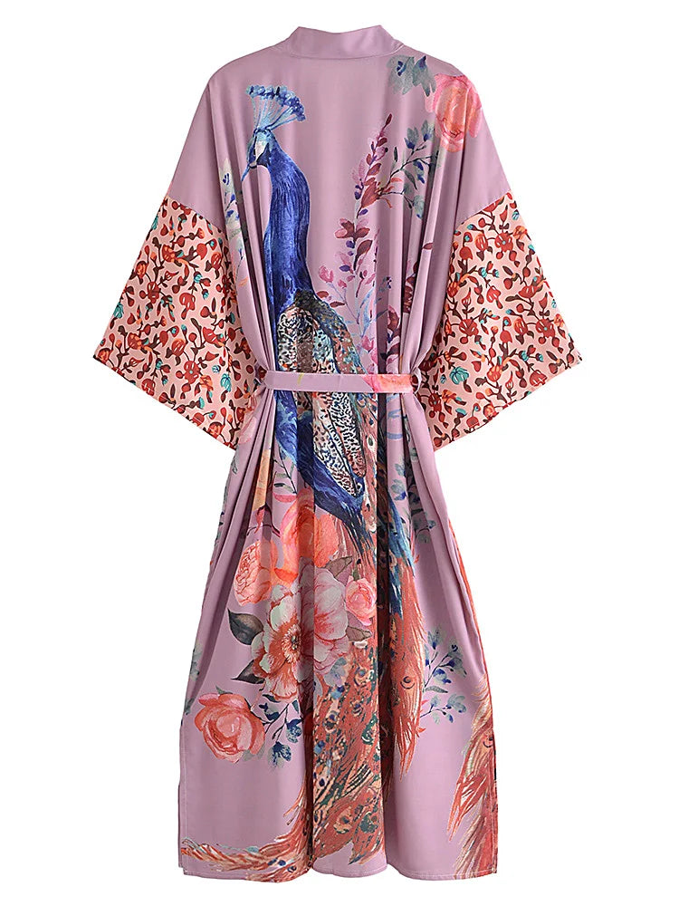 Kimono Floral Cardigan Dos