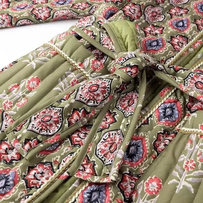 Kimono de Plage Chic à Imprimés ceinturé