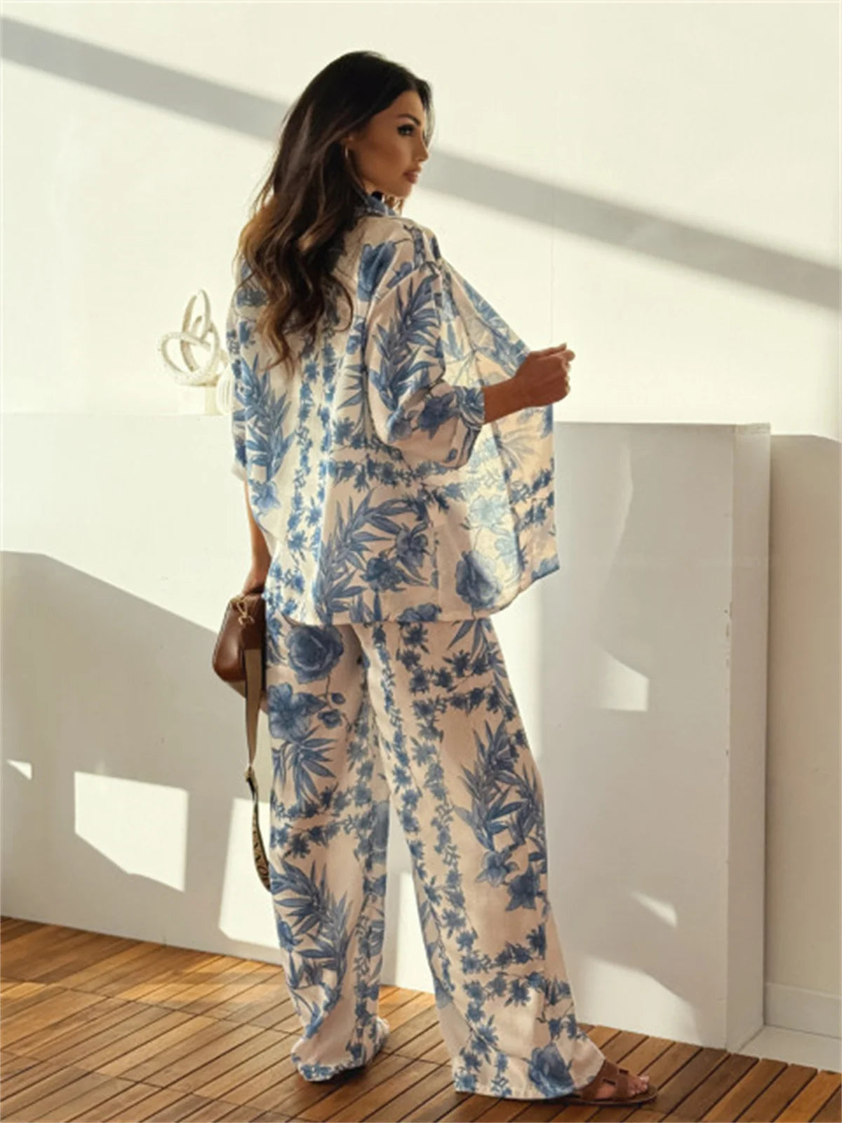 Ensemble Kimono Bleu Estival Léger