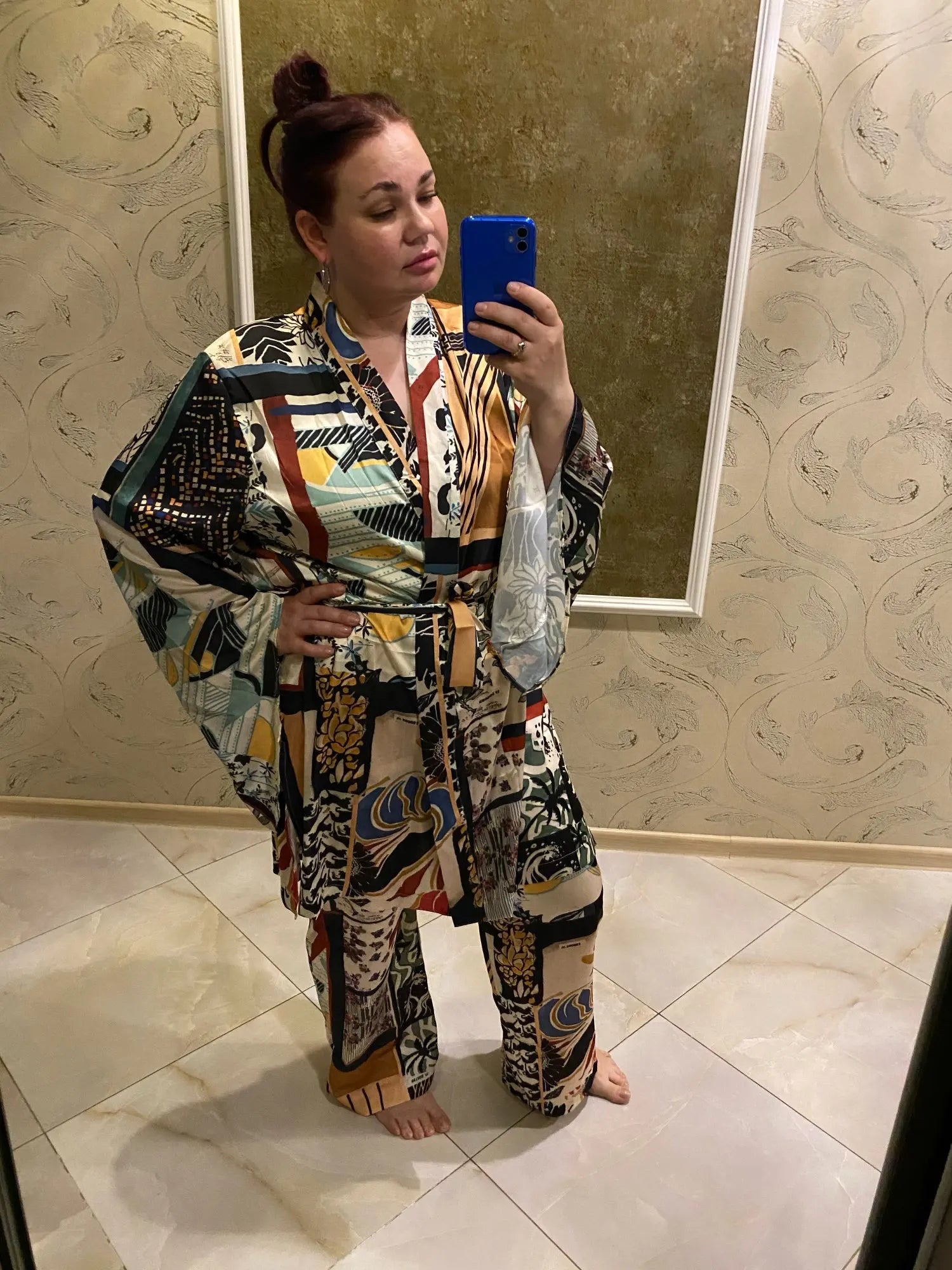 Ensemble Kimono à Imprimés Boho