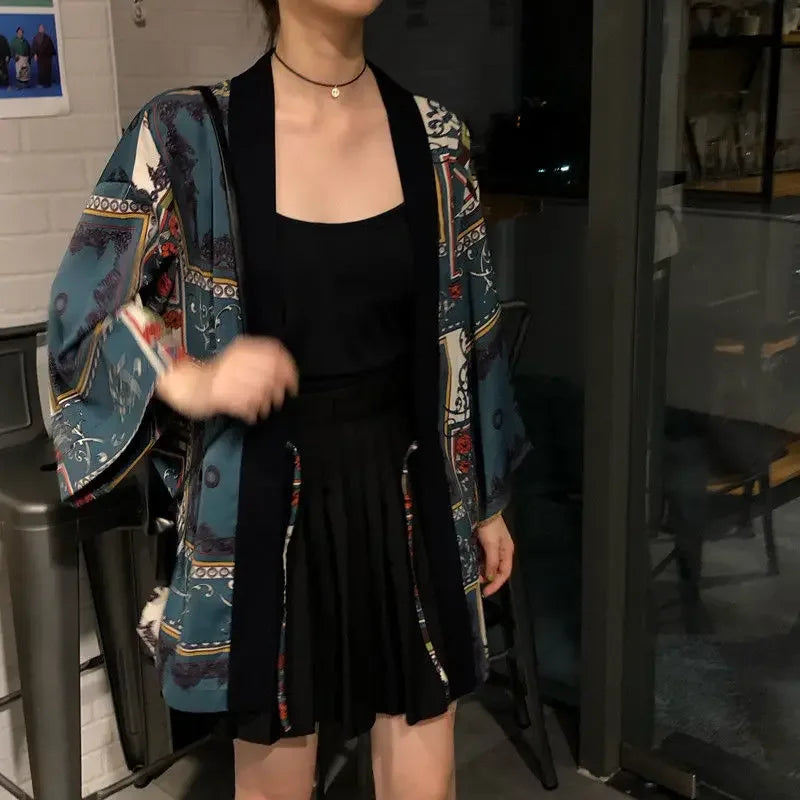Veste Kimono à Lacets Femme Léger