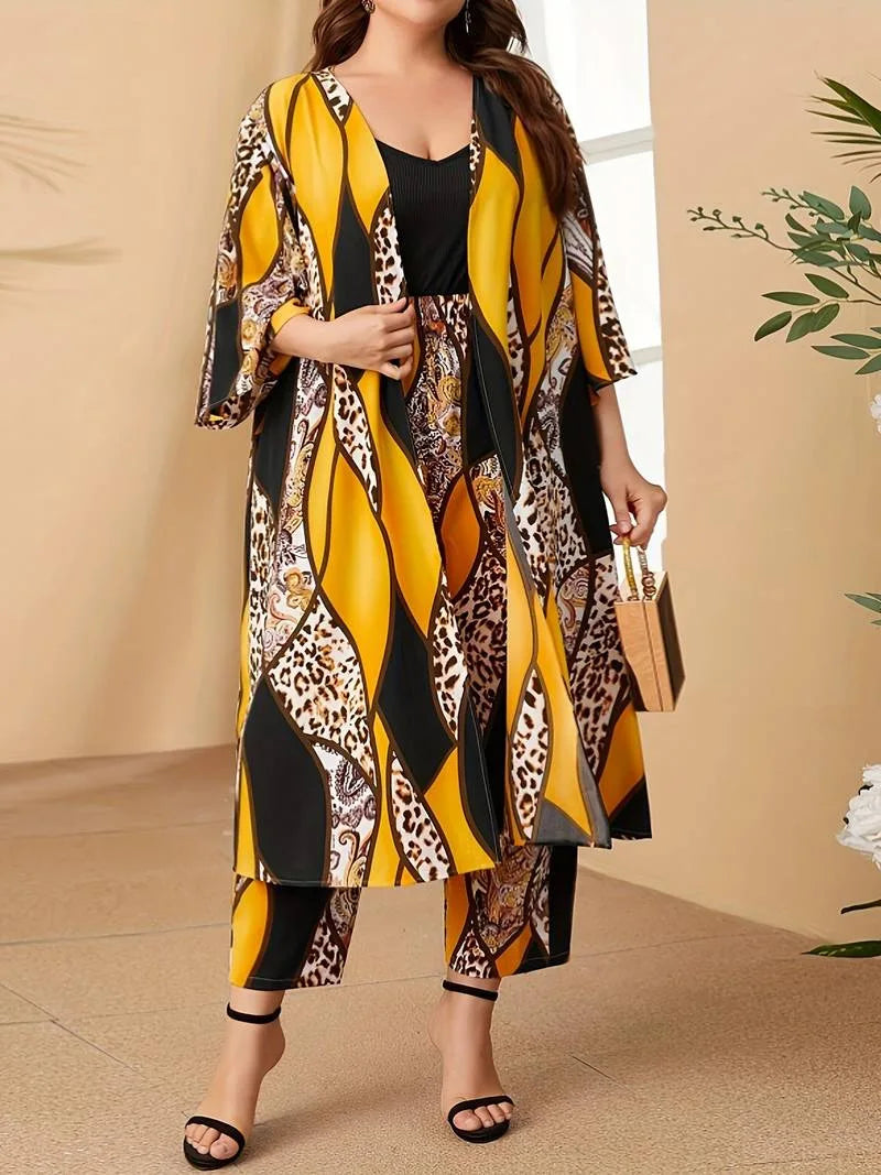 Ensemble Kimono Léopard Léger