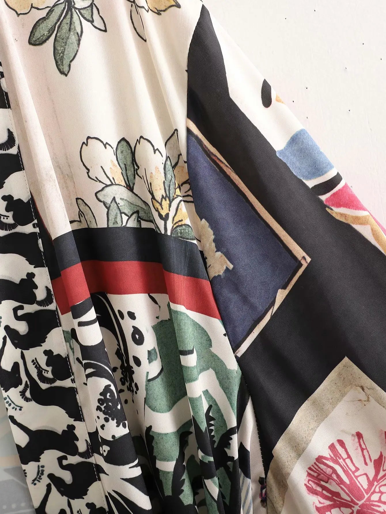 Kimono de Plage Chic à Imprimés léger