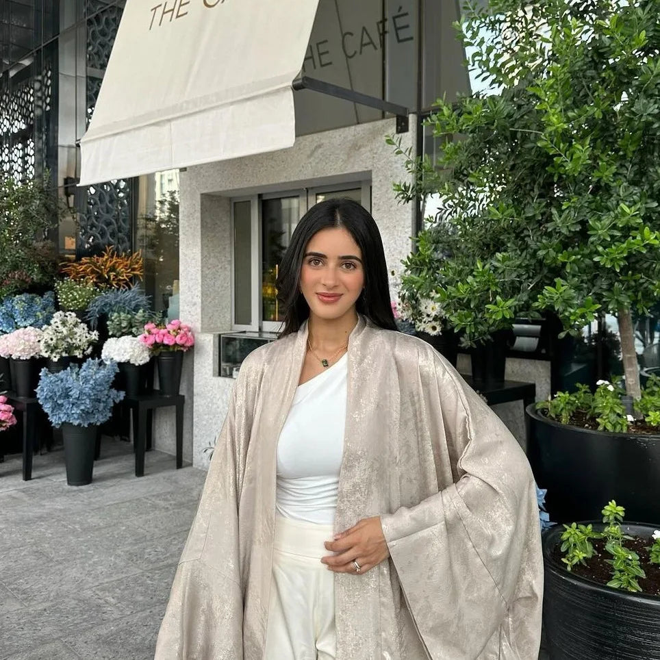 Abaya Kimono de Cérémonie Beige Chic