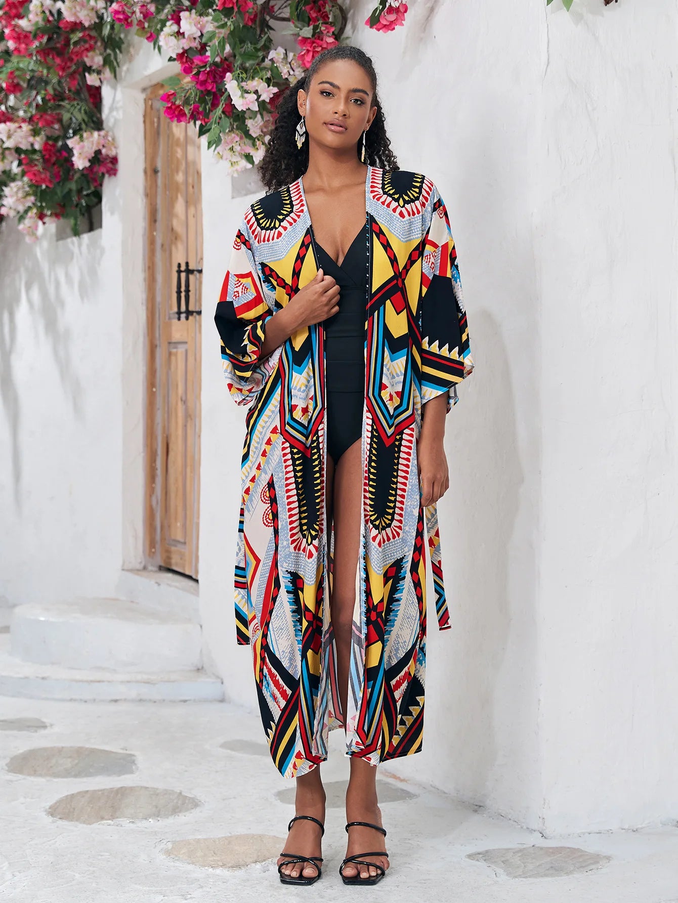 CHLOE KIMONO DRESS BLUE main image 1