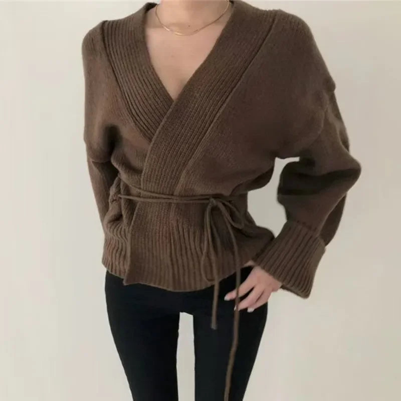 Veste Kimono Femme Tricot Soyeux