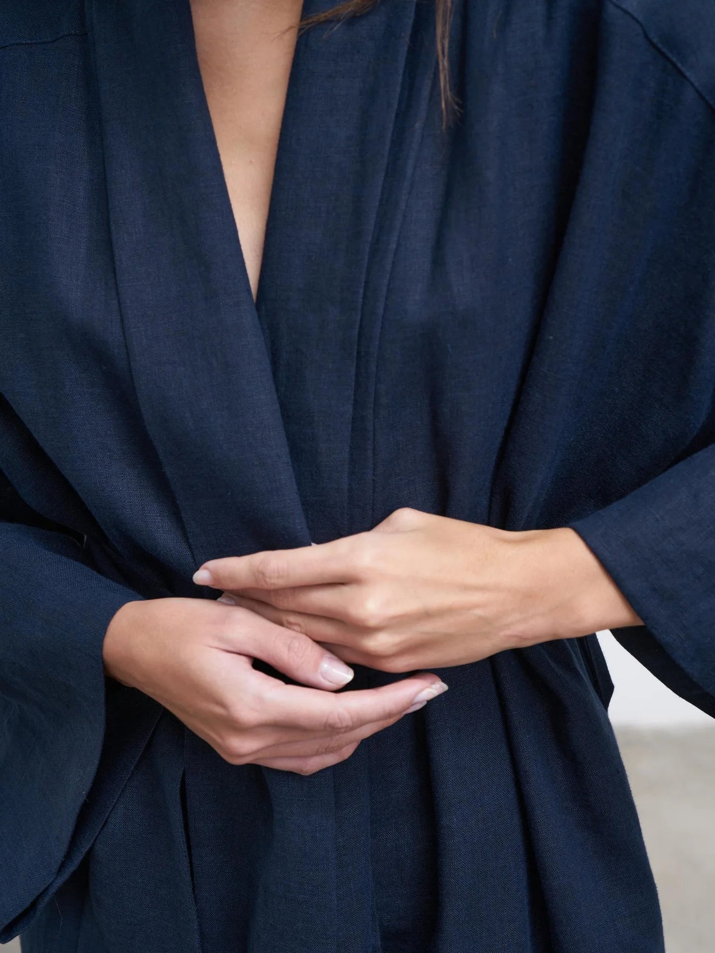 Veste Kimono Navy Blue Tendance