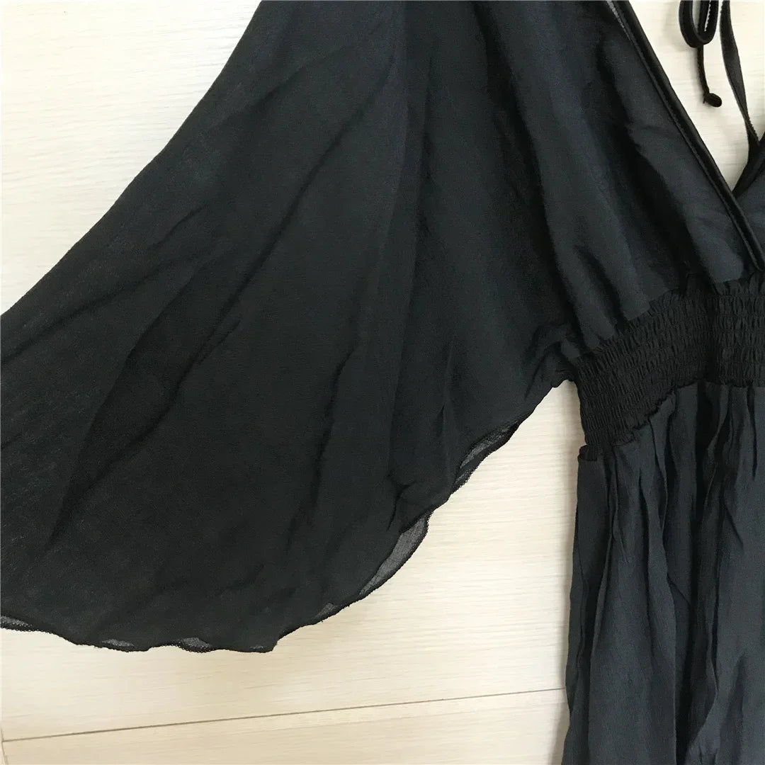 Robe de Plage Style Kimono manche longue