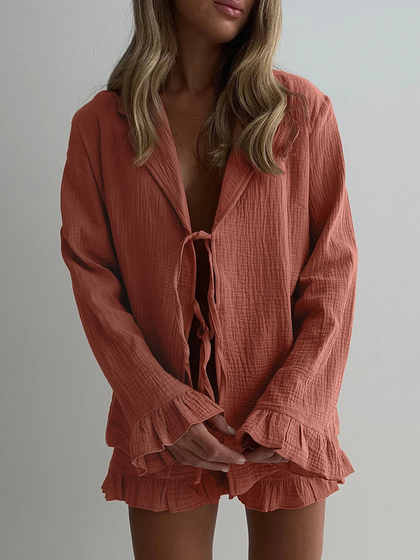 Kimono Pyjama Short Rose chic