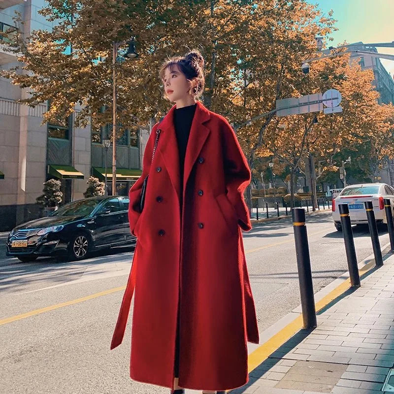 Manteau Rouge Femme Grande Taille Soyeux