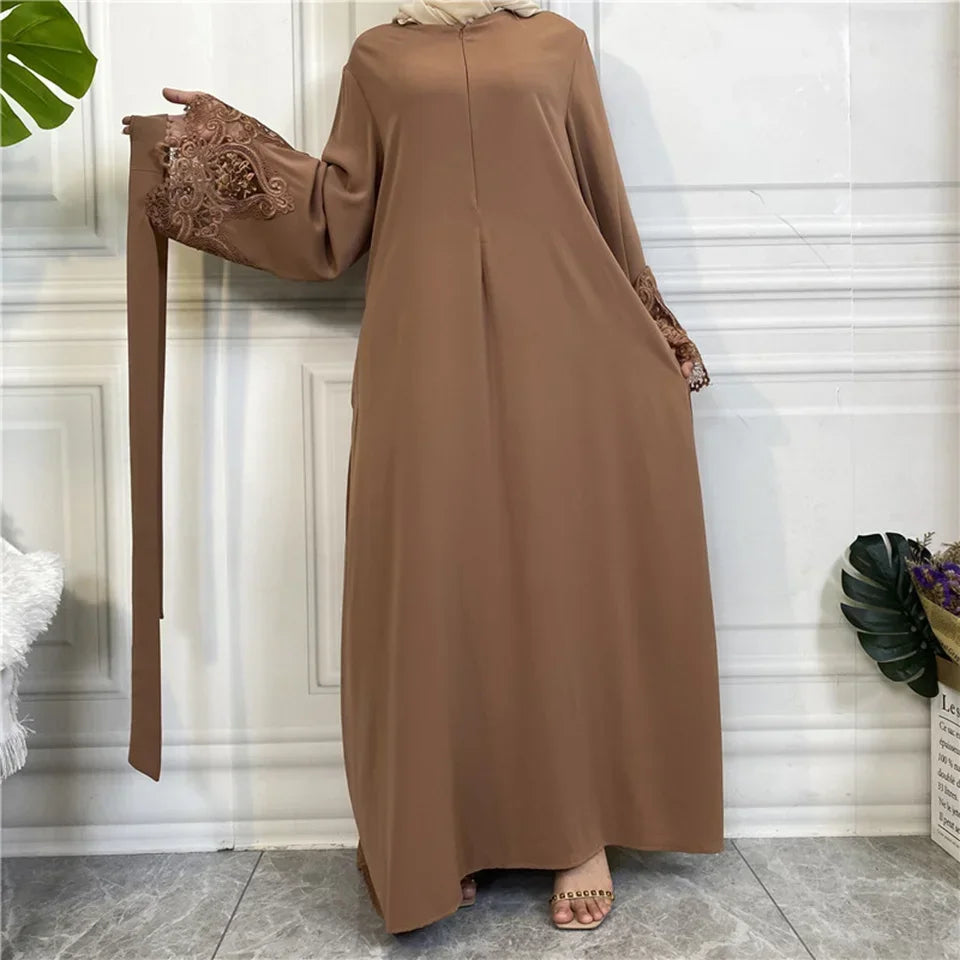 Kimono Abaya Marron Clair Stylé femme