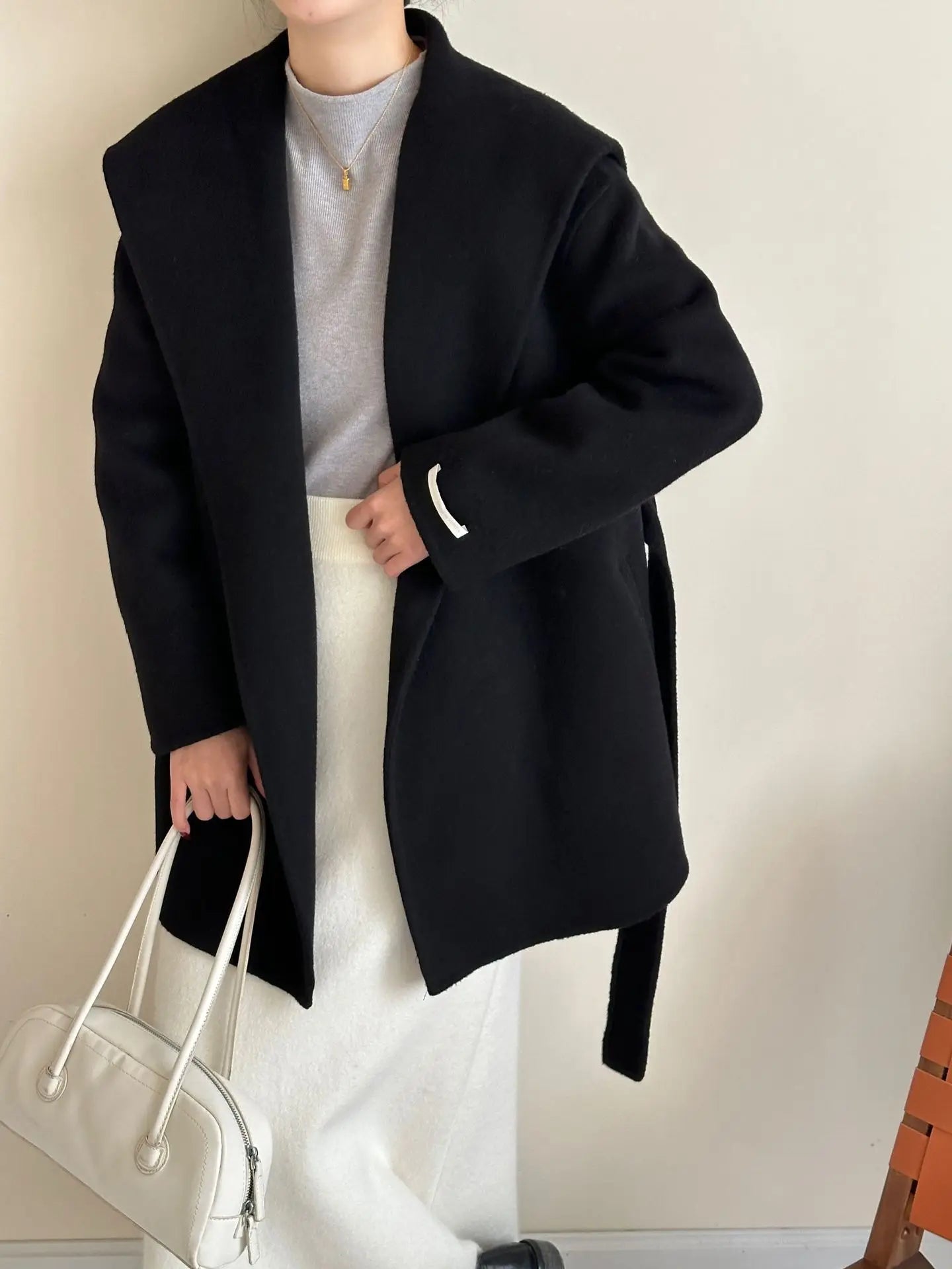 Manteau Kimono à Grand Col Bohème