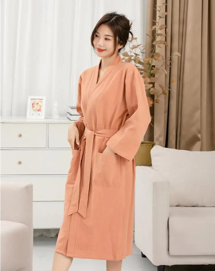 Peignoir Kimono en Coton et Lin