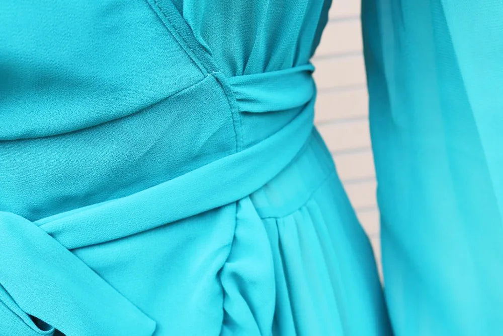 Robe Kimono Sexy en Mousseline ceinturée