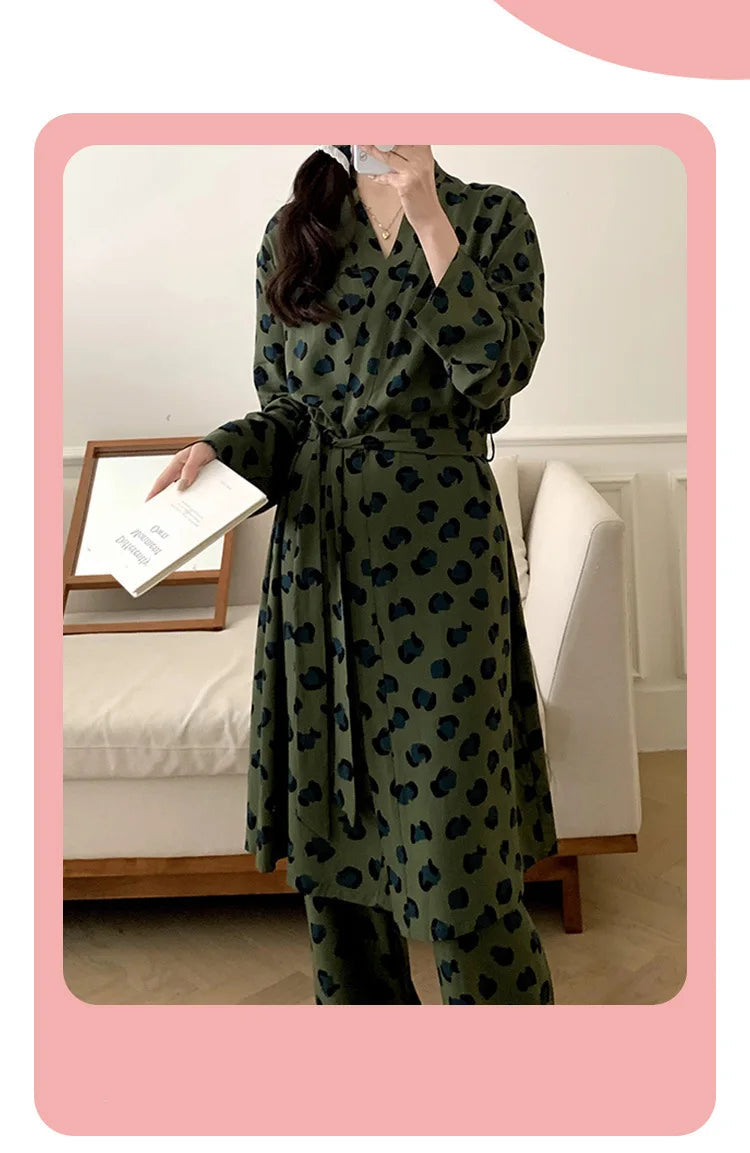 Ensemble Pyjama Kimono Vert doux