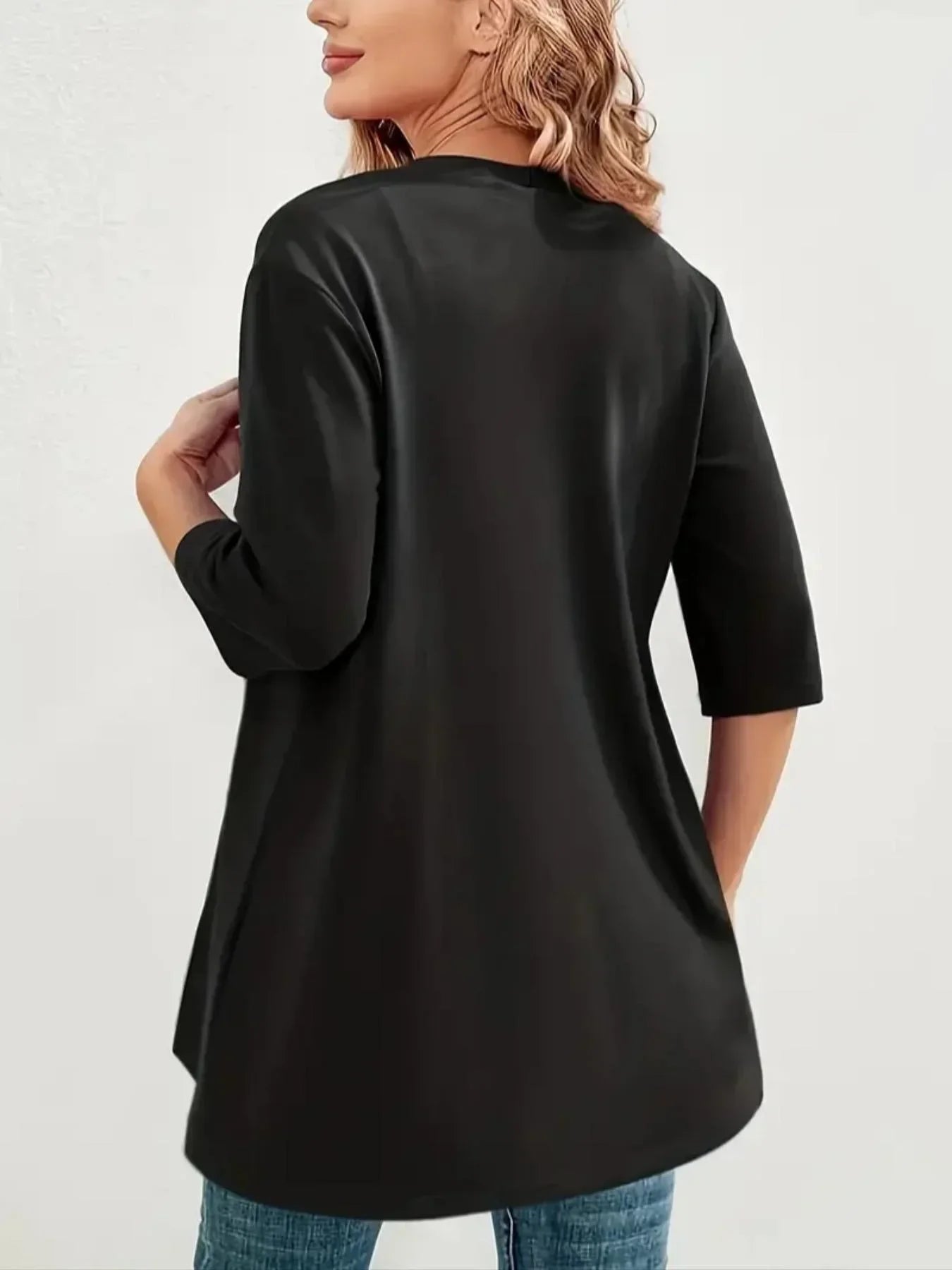 Veste Kimono Femme Noire Tendance Confortable