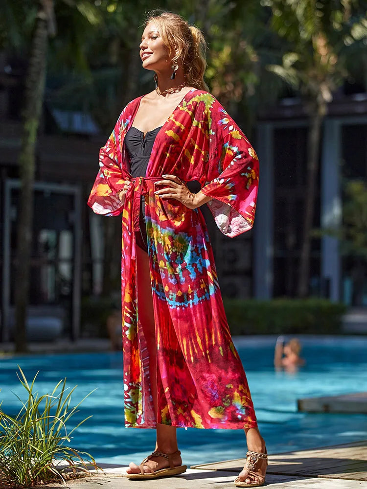Robe Kimono Boho Colorée