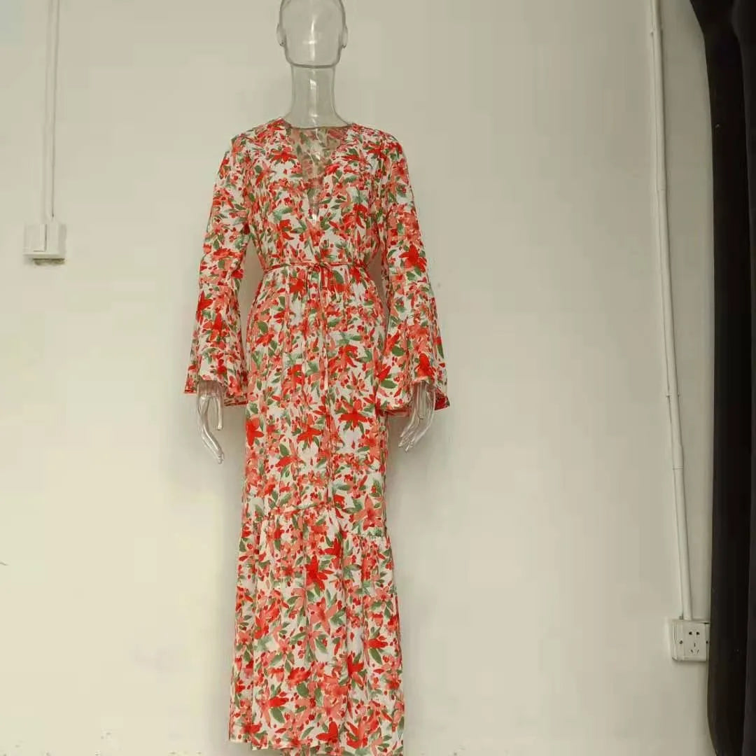 Kimono Fleuri d’été Stylé long