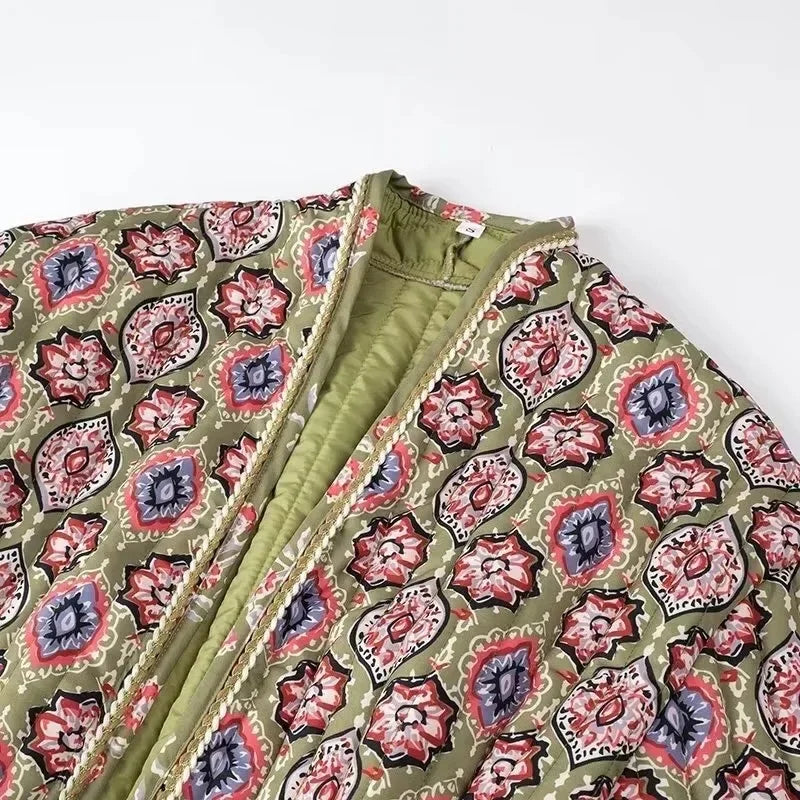 Kimono de Plage Chic à Imprimés bohème