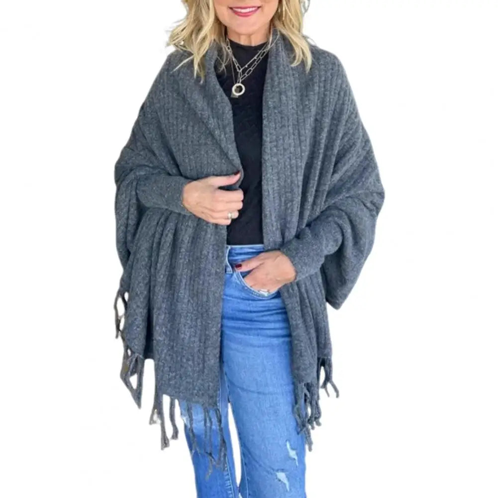 Cardigan Veste Kimono à Franges Élégante