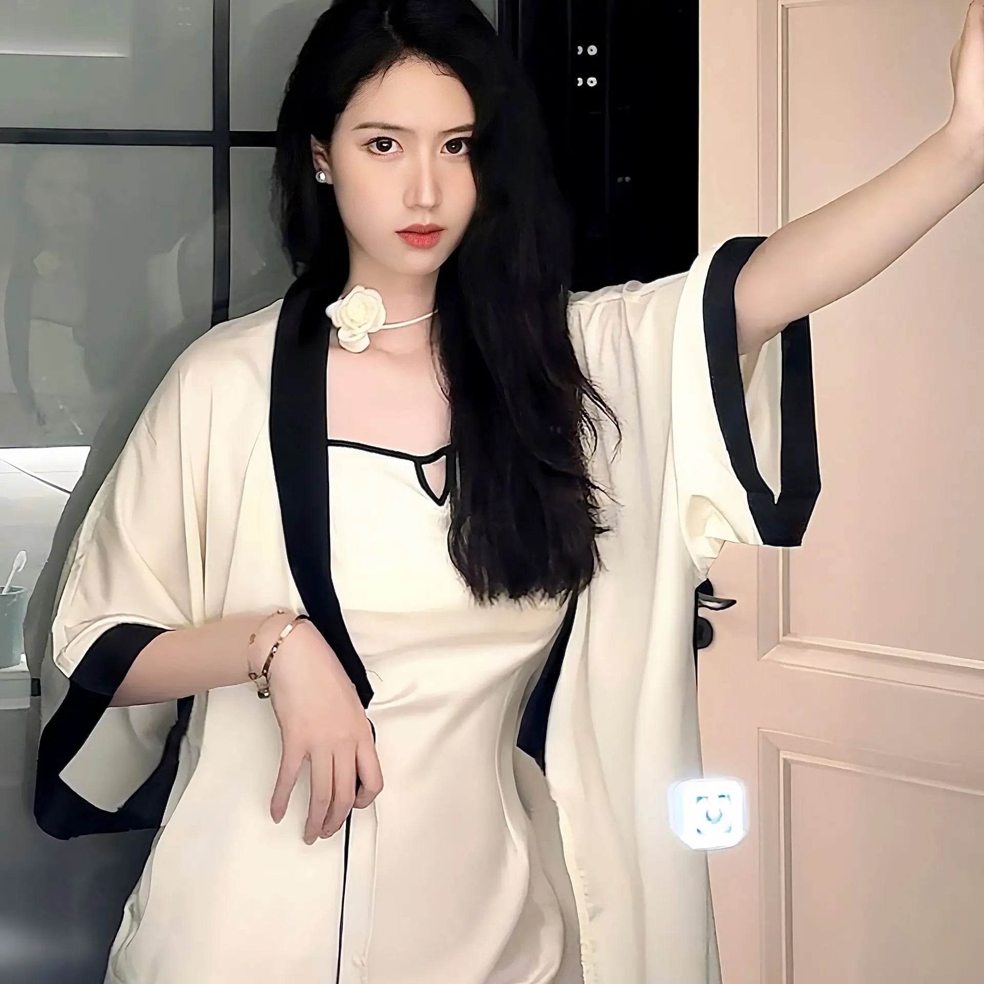 Ensemble Peignoir Kimono de Nuit élégant