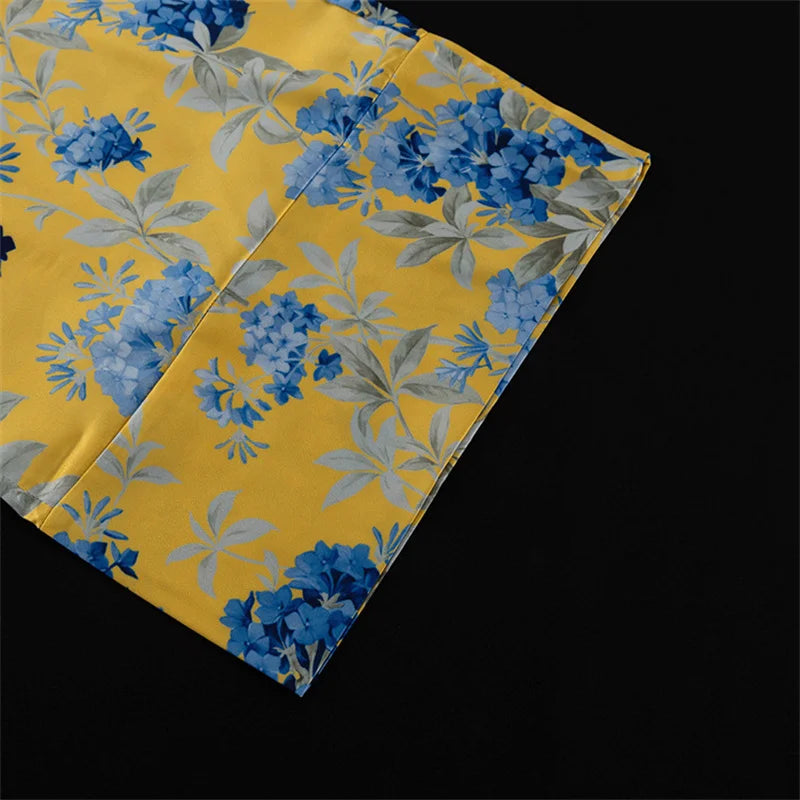 Pyjama Kimono Jaune Sexy de qualité