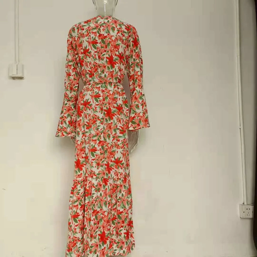 Kimono Fleuri d’été Stylé ceinturé