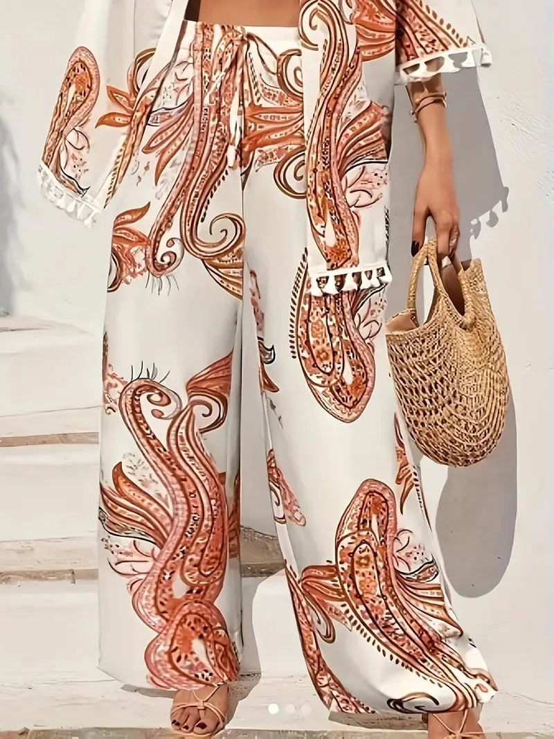 Ensemble Kimono Boho Bas