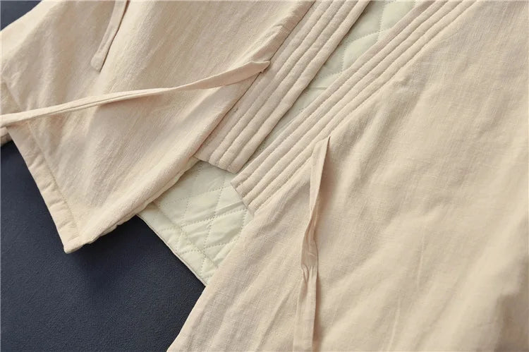 Veste Kimono en Lin Femme avec lacets