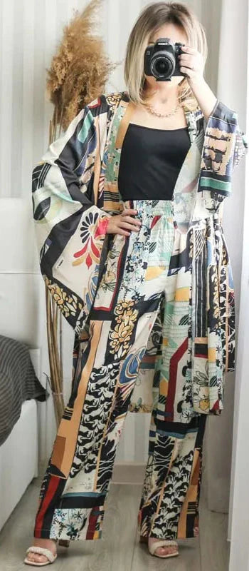 Chic Printed Beach Kimono