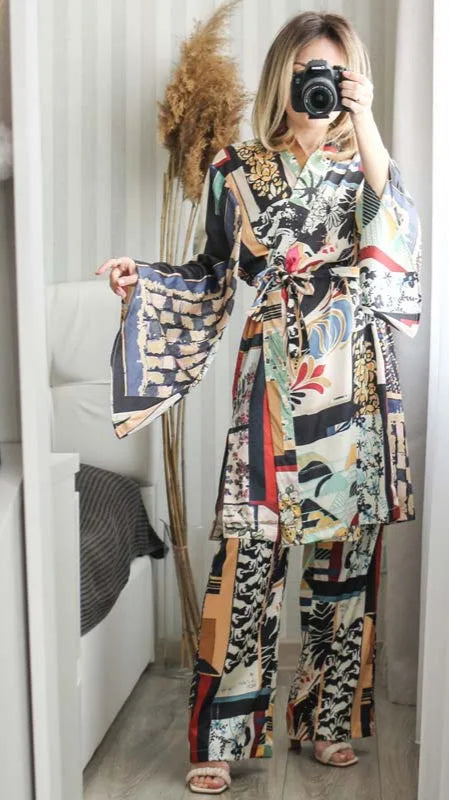 Kimono de Plage Chic à Imprimés
