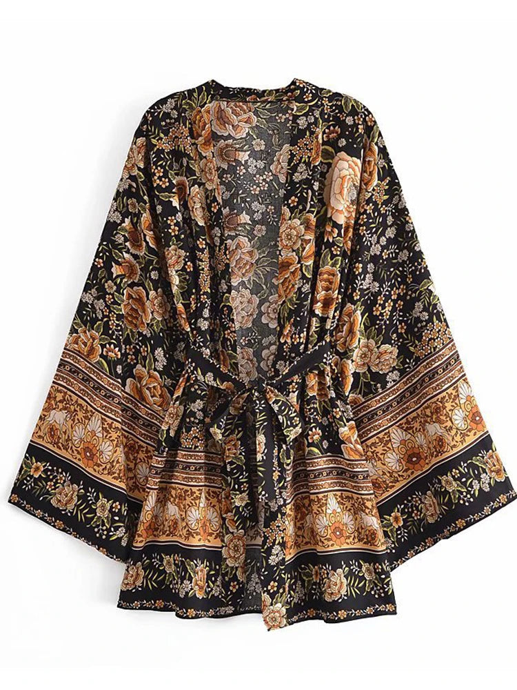 Kimono Bohème Court Élégant léger