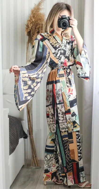 Chic Printed Beach Kimono