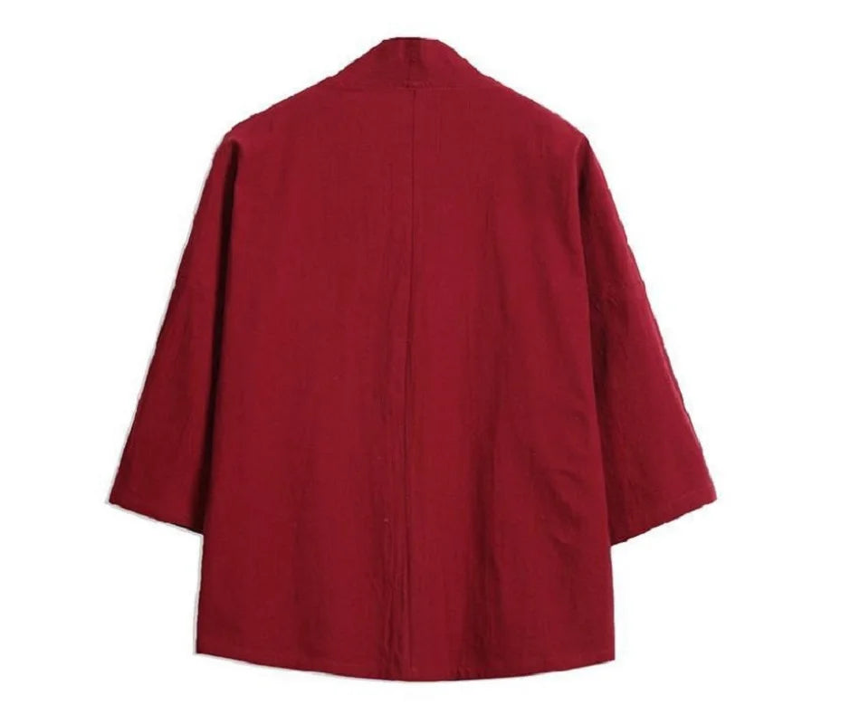 Veste Kimono Brodée Grues Dos