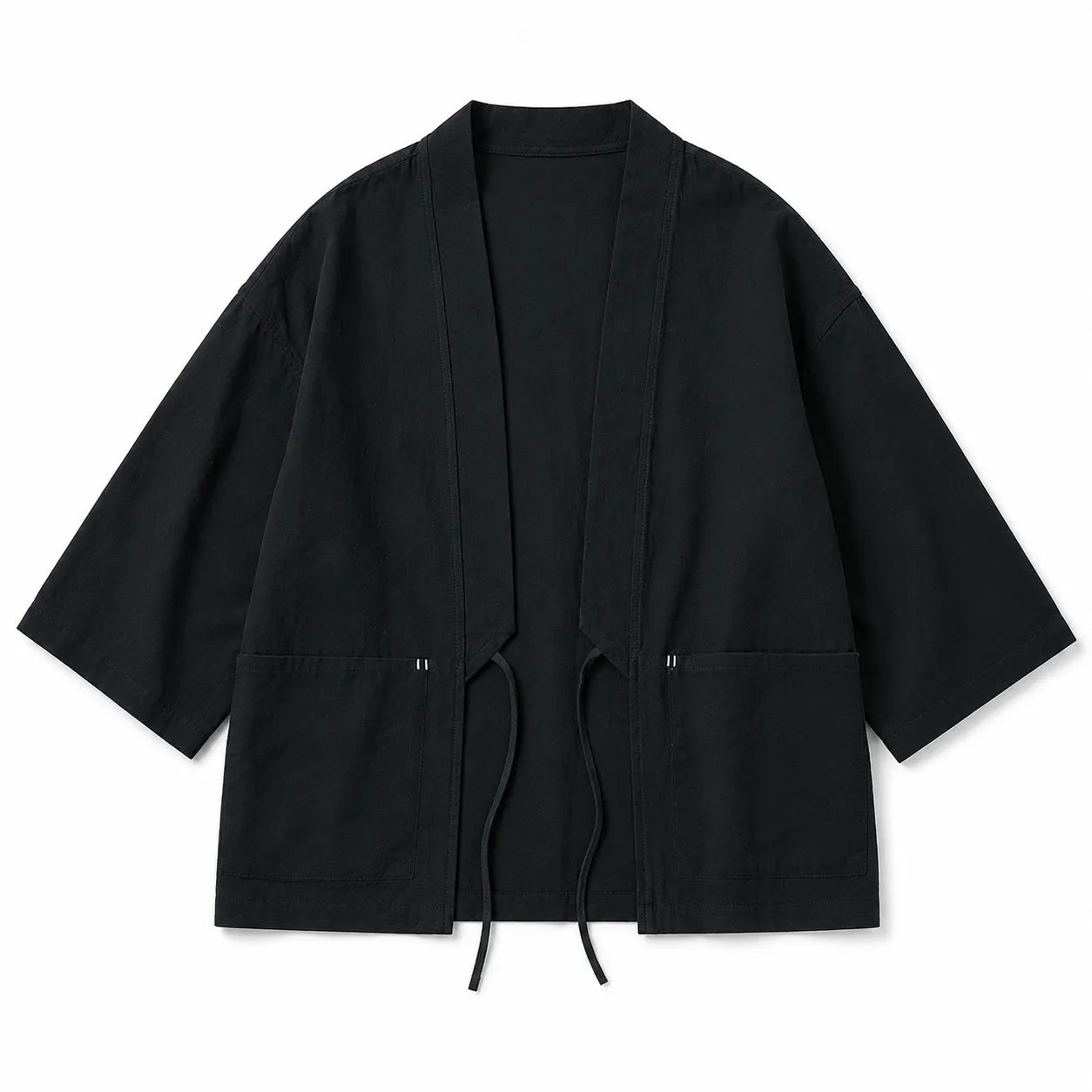 Veste Kimono Noire Classique Stylé