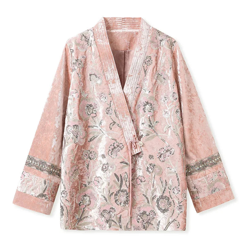Veste Kimono Rose fashion