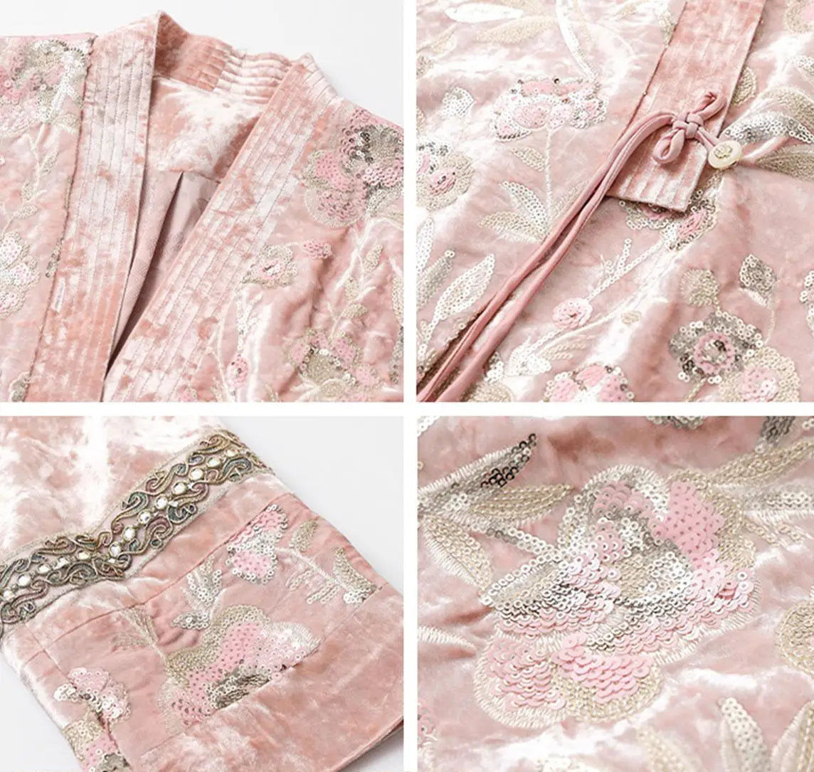 Veste Kimono Rose qualité