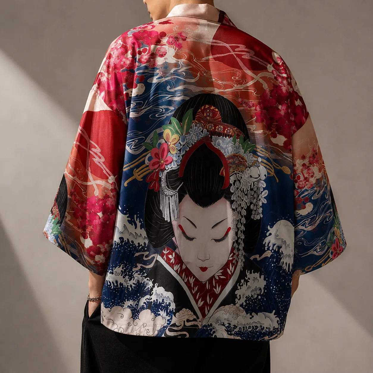 Veste Kimono Satin Geisha
