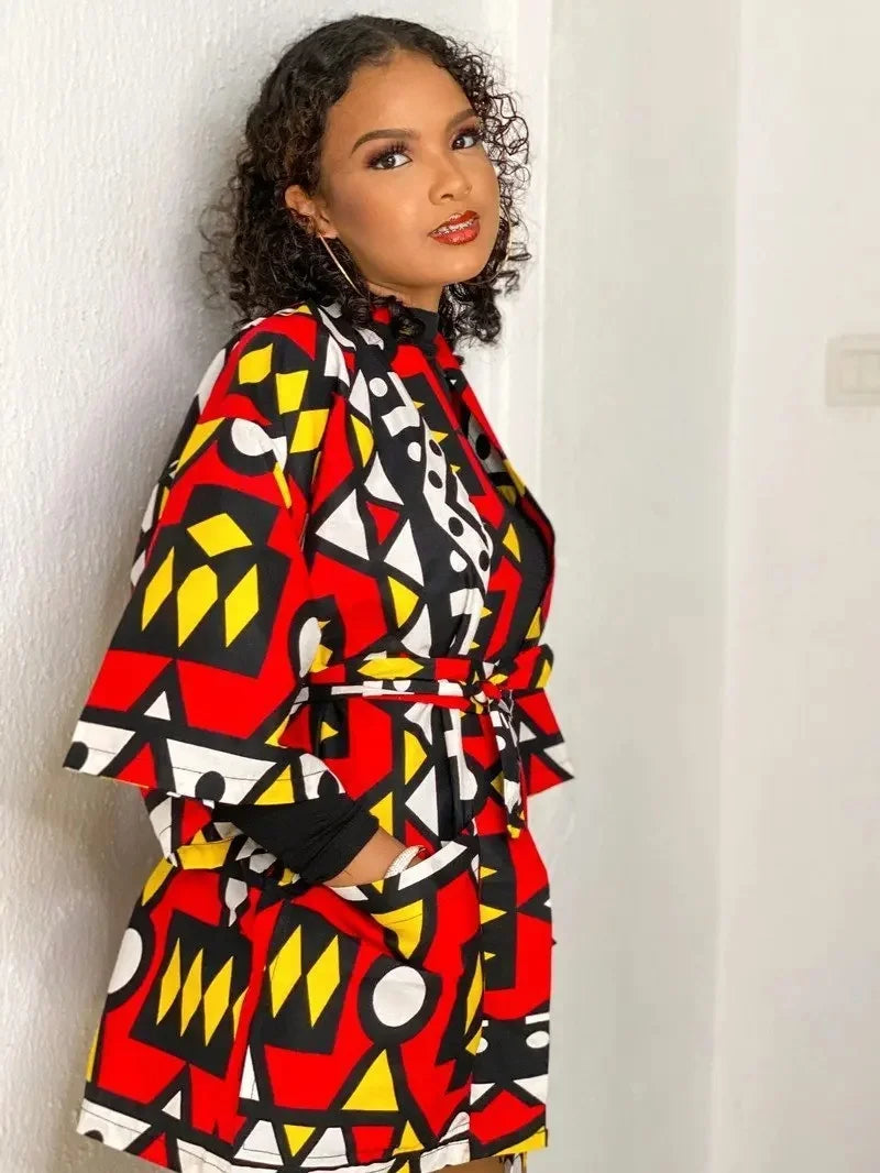 Veste Kimono Style Africain Design