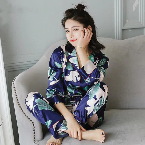Pyjama Kimono Bleu Marine