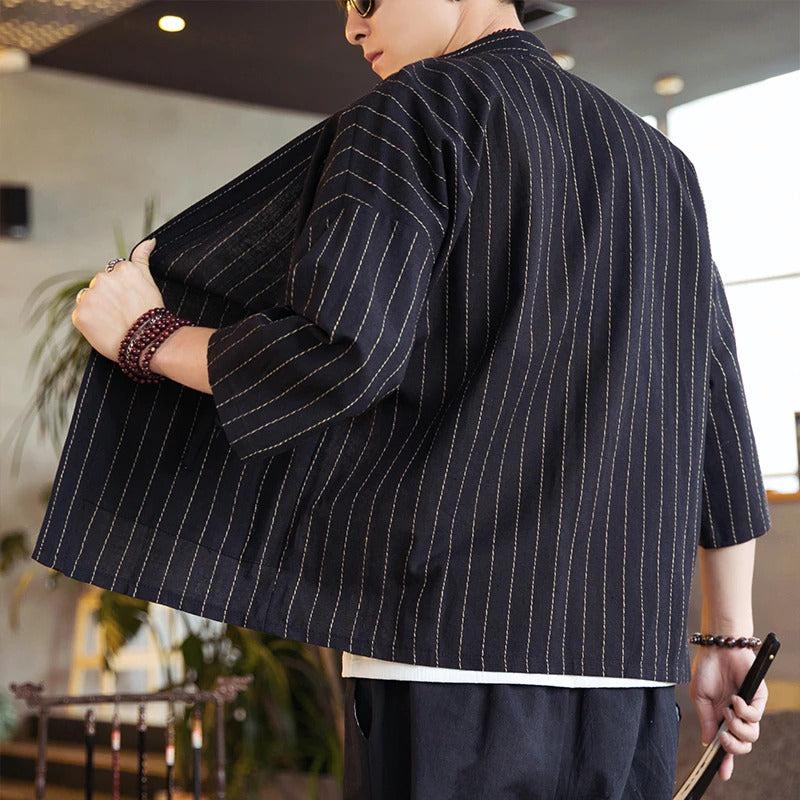 Blazer Kimono Homme Noir