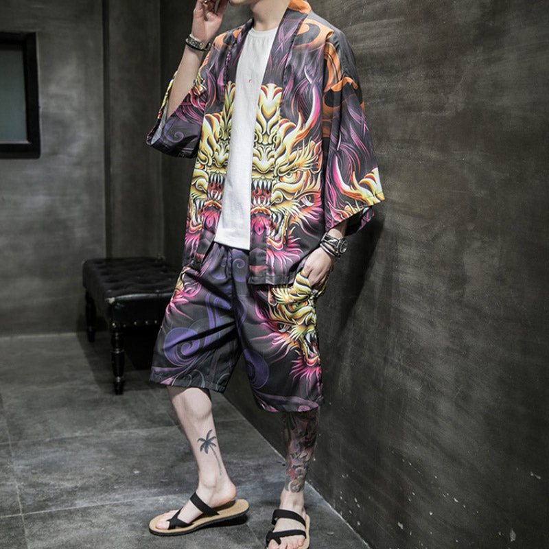 Dragon Men's Kimono Set