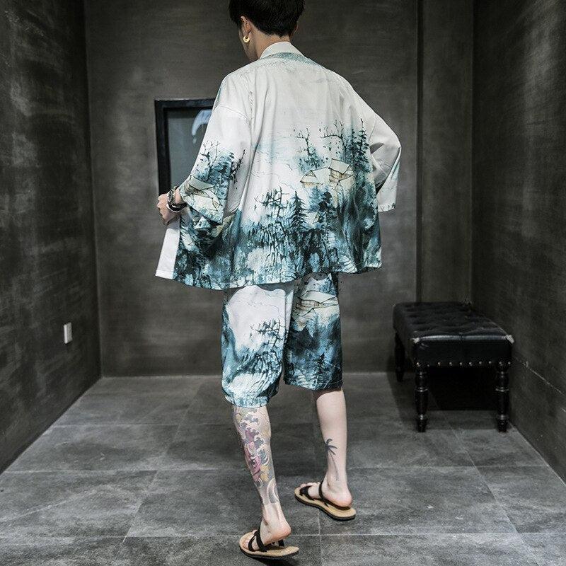 Ensemble Kimono Japonais Forêt