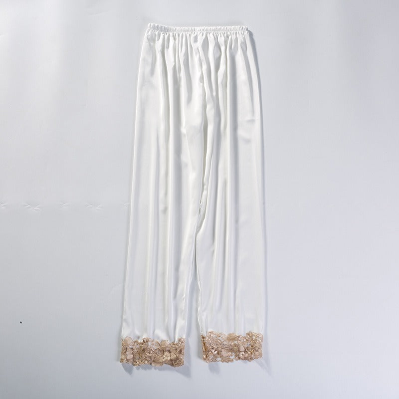 Ensemble Nuisette et Kimono Blanc Pantalon