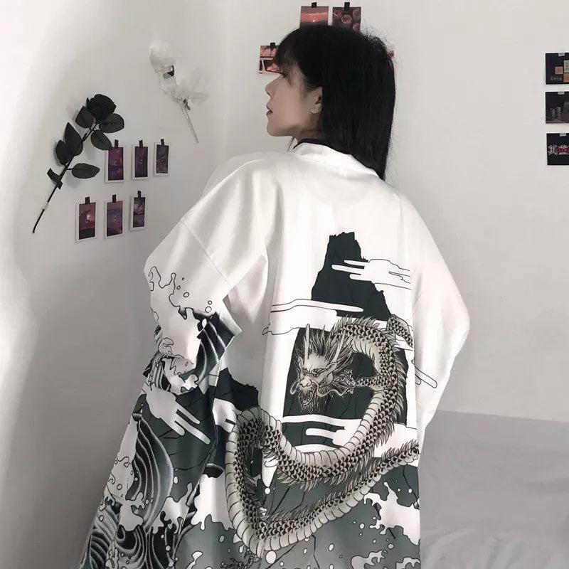 Kimono Court Dragon Femme