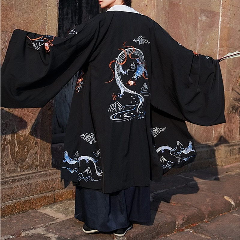 Kimono Homme Long Noir