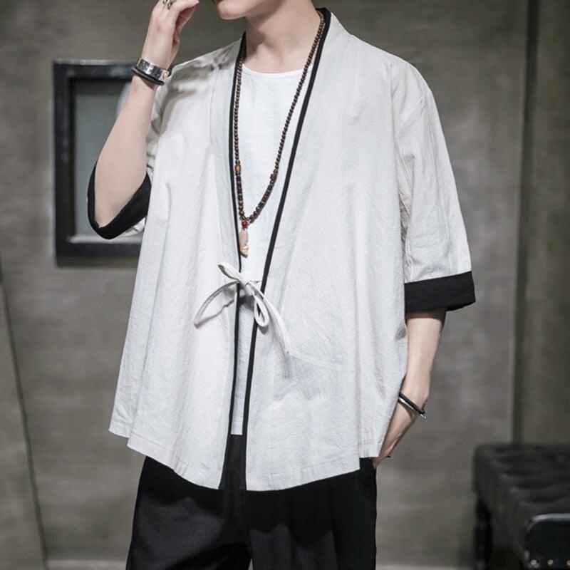 Kimono Sreetwear Homme Blanc