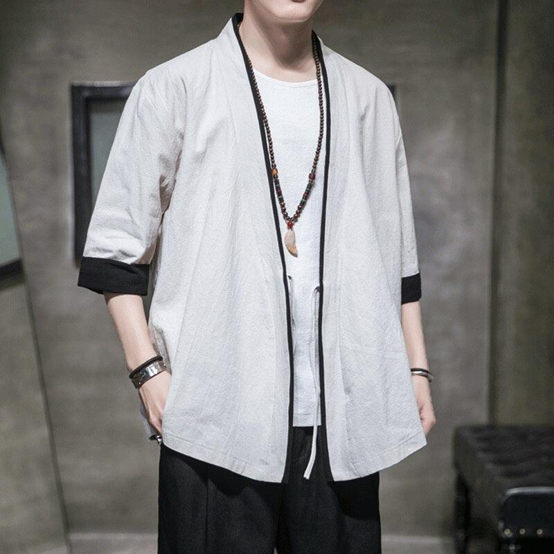Kimono Sreetwear Homme Blanc